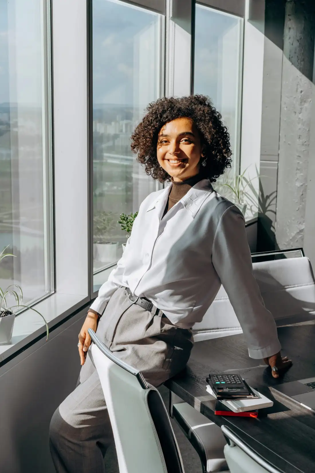 Business executive in a bright modern office